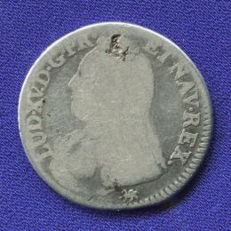 Франция 24 соля (1/5 экю) 1736 VF Нант Людовик XV 
