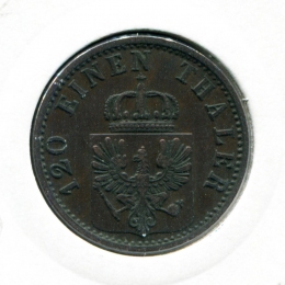 Германия/Пруссия 3 пфеннига 1868 GVF 