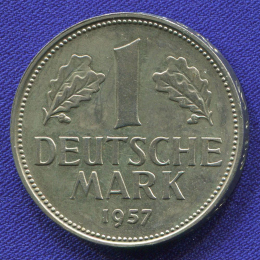 ФРГ 1 марка 1957 D #110 UNC