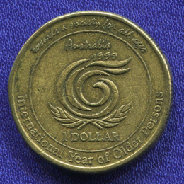 Австралия 1 доллар 1999 XF- Международный год пожилых людей 